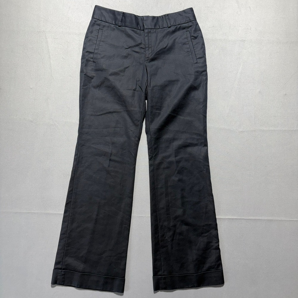 Banana Republic Martin Fit Trouser 718 Black Stretch Dress Pants Womens 8